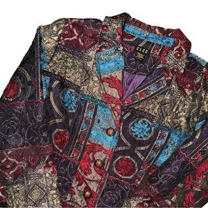 💙💖 ELCC Colorful Patchwork Blazer